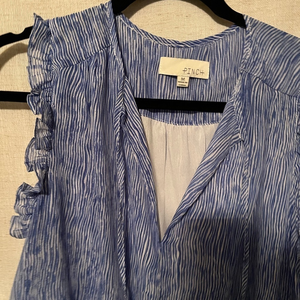 Pinch Blue Pin-Striped Sleeveless Dress Size M - Picture 2 of 6